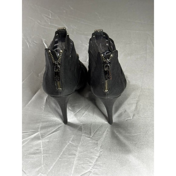 TORY BURCH Black Leather Jewel Bling Caged Gladiator Strappy Stiletto Heels - Picture 2 of 12